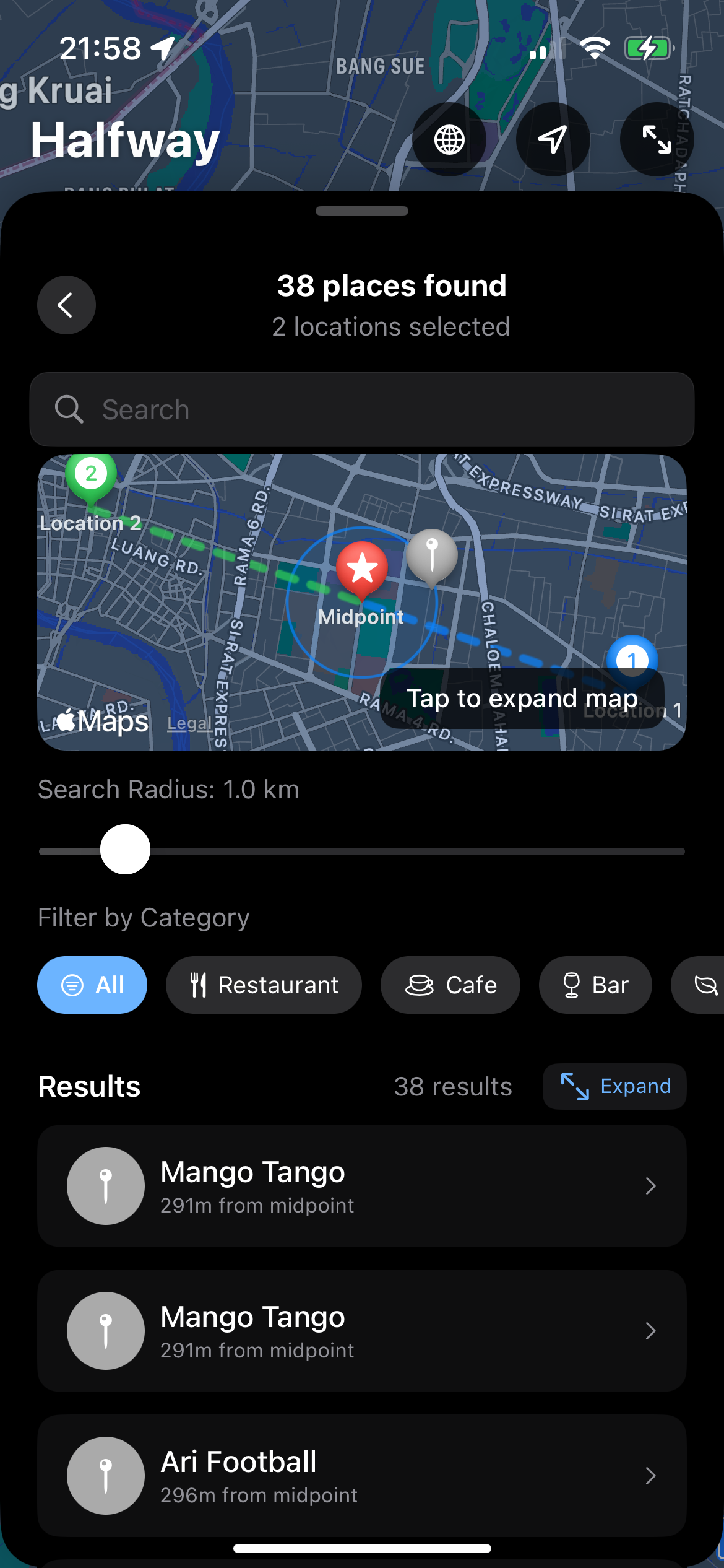 Halfway Search Dark