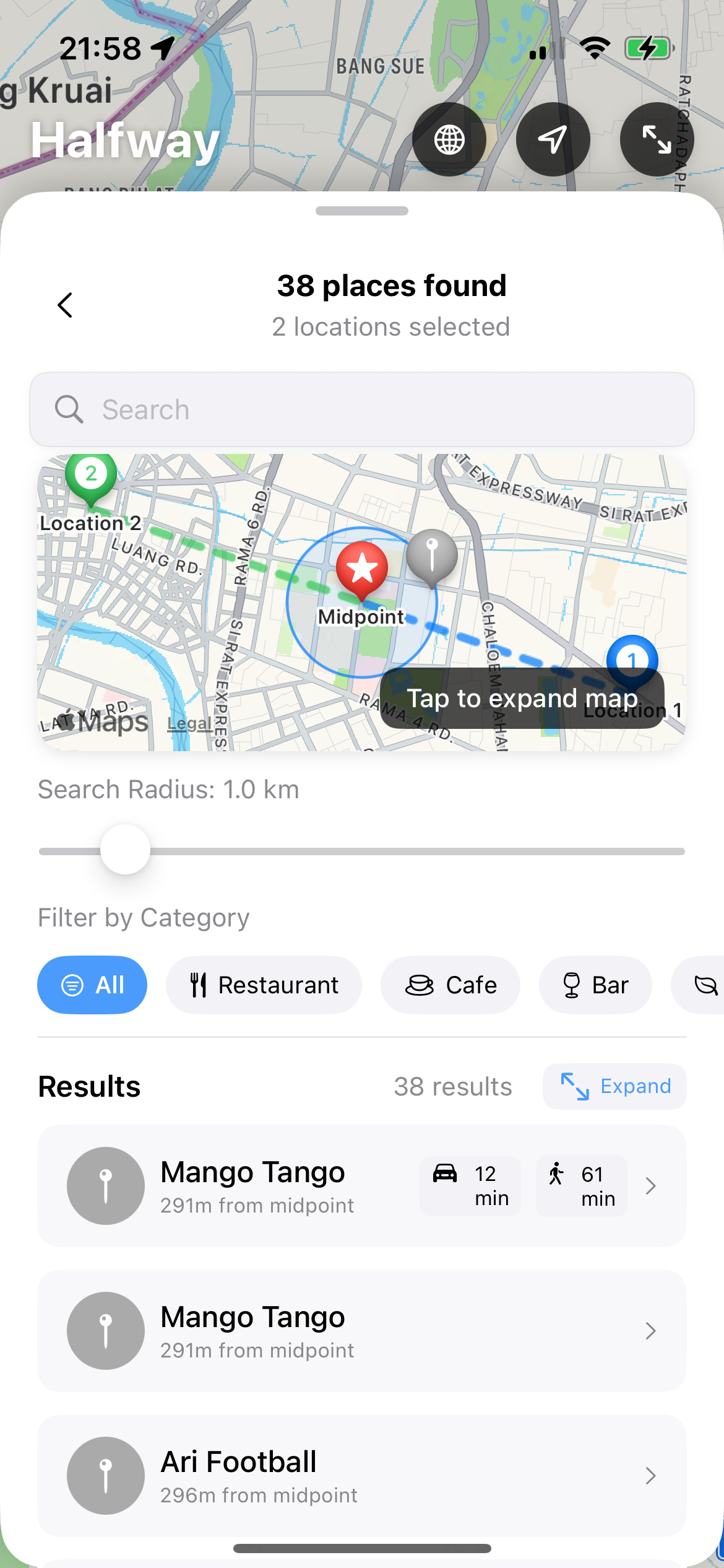 Halfway Search View
